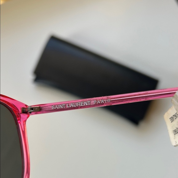Saint Laurent Pink Sunglasses with Black Case
